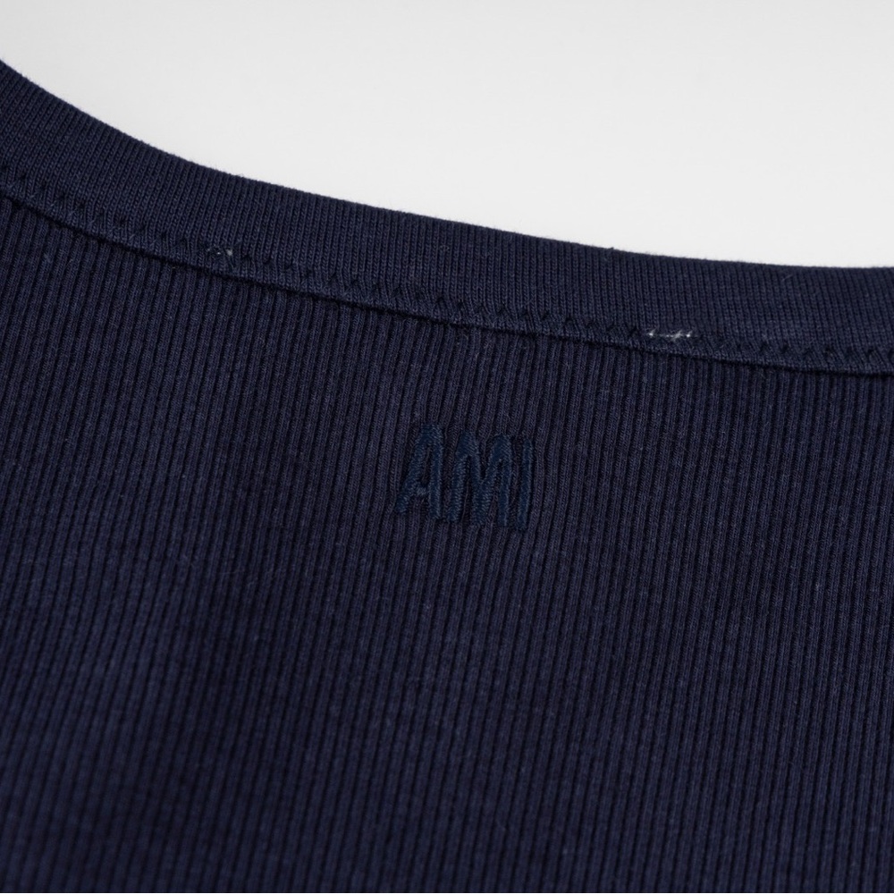 Ami Dark Blue Tank Top with White Emblem - Picture 6 of 8
